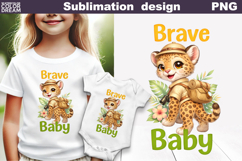 Brave Baby Leopard | Safari Kids Sublimation Product Image 1