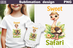 Safari Ostrich Clipart | Kids Sublimation Product Image 1