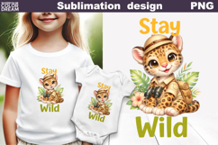 Ocelot Clipart | Kids Safari Sublimation Product Image 1