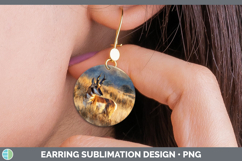 GorgeousSafari Sunset Round Earrings design.