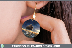GorgeousSafari Sunset Round Earrings design.
