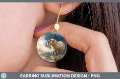 GorgeousSafari Sunset Round Earrings design.