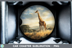 GorgeousSafari Sunset Car Coaster design.