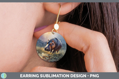 GorgeousSafari Sunset Round Earrings design.