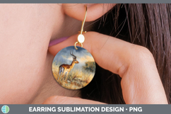 GorgeousSafari Sunset Round Earrings design.