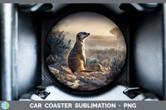 GorgeousSafari Sunset Car Coaster design.