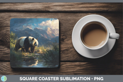 GorgeousSafari Sunset Square Coaster design.