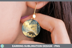 GorgeousSafari Sunset Round Earrings design.