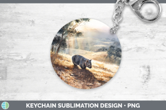 GorgeousSafari Sunset Keychain design.