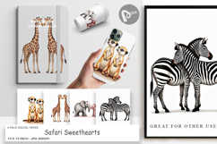 Safari Sweethearts Digital Paper Product Image 1