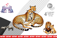 Safari Sweethearts Clipart Product Image 1