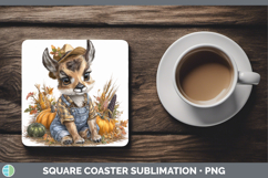 GorgeousSafari Thanksgiving Square Coaster design.