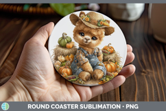 GorgeousSafari Thanksgiving Round Coaster design.