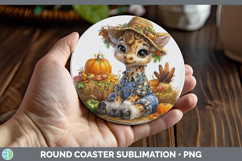 GorgeousSafari Thanksgiving Round Coaster design.