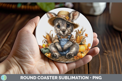 GorgeousSafari Thanksgiving Round Coaster design.