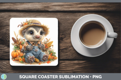 GorgeousSafari Thanksgiving Square Coaster design.