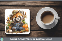 GorgeousSafari Thanksgiving Square Coaster design.