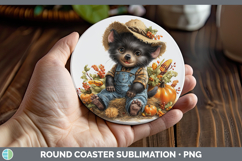 GorgeousSafari Thanksgiving Round Coaster design.