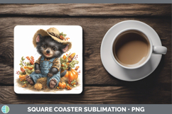 GorgeousSafari Thanksgiving Square Coaster design.