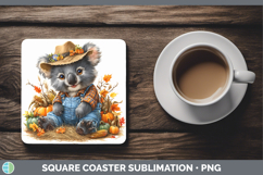 GorgeousSafari Thanksgiving Square Coaster design.