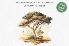 Safari Tree Landscape Savanna Nature Plants Clipart PNG Image Watercolor Transparent Print invitation t-shirt designs sublimation kids printable digital watercolor african landscape, Safari Animals clipart, Savanna Nature, Trees Lake, Plants drawing