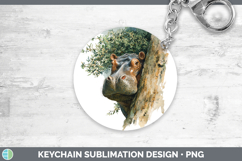 GorgeousSafari Tree Peek Keychain design.