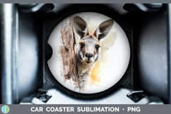 GorgeousSafari Tree Peek Car Coaster design.