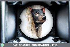 GorgeousSafari Tree Peek Car Coaster design.