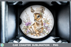GorgeousSafari Winter Knit Hat Car Coaster design.