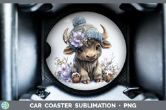 GorgeousSafari Winter Knit Hat Car Coaster design.