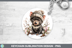 GorgeousSafari Winter Knit Hat Keychain design.