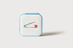 Rainbow Safety Pin Embroidery
