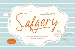 Safgery - Handwritten Script Font Product Image 1