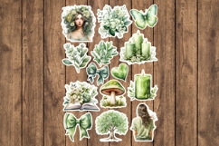 Sage Green Printable Stickers - PNG Sticker Sheet