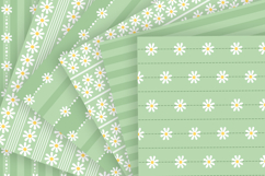 Sage green striped pattern png Ticking stripe digital paper Product Image 4
