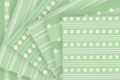 Sage green striped pattern png Ticking stripe digital paper Product Image 3
