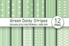 Sage green striped pattern png Ticking stripe digital paper Product Image 1