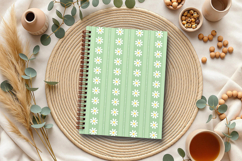 Sage green striped pattern png Ticking stripe digital paper Product Image 5