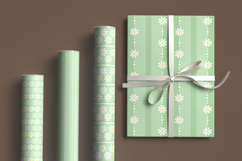Sage green striped pattern png Ticking stripe digital paper Product Image 2