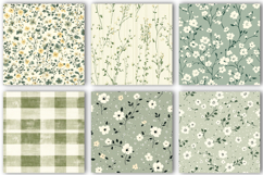 Sage Green Vintage Seamless Pattern Product Image 2