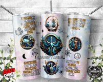 12 Zodiac Sign Affirmation |20oz Skinny Tumbler Sublimation Product Image 13