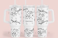 sagitarius zodiac 40oz quencher tumbler sublimation full wrap high resolution transparant background