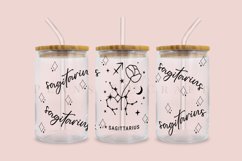 sagitarius zodiac star sign libbey beer can glass full wrap svg presized template for 16oz and 20oz glass for Cricut Silhouette and sublimation