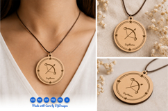 Sagittarius Necklace Laser Cut SVG Product Image 1