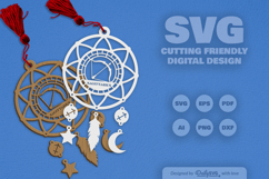 Sagittarius Dream Catcher Laser Cut Set SVG Product Image 2
