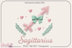 Sagittarius Zodiac PNG, Cozy Faux Knit Astrology Clipart, Product Image 1