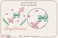 Sagittarius Zodiac PNG, Cozy Faux Knit Astrology Clipart, Product Image 2