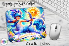 Zodiac Sign Mouse Pad, Sagittarius Sign Mouse Pad, Horoscope Product Image 1