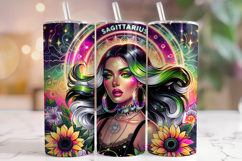 Sagittarius Tumbler Wrap, Sagittarius Zodiac Tumbler PNG Product Image 1