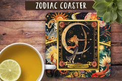 Sagittarius Zodiac coasters Tarot card square coaster